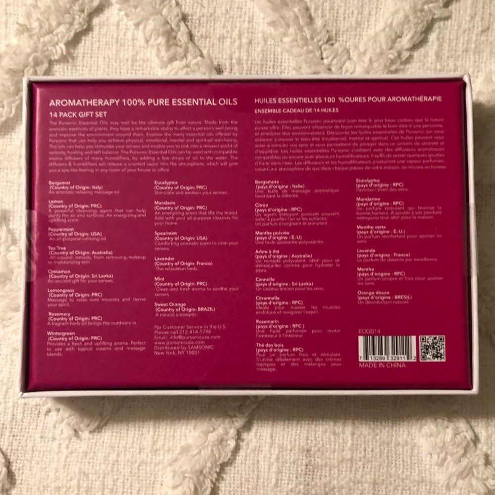 Pursonic Aromatherapy Essential Oil Set of 14 - Picture 2 of 11